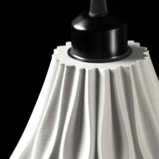 3D printed lamp shade with detailed design, perfect for modern interior lighting.