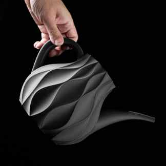 High-resolution 3D printed teapot showcasing intricate design and craftsmanship.