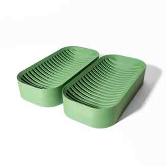 3D printed green swabs, ideal for medical testing, produced with advanced additive manufacturing technology.