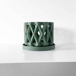 3D printed geometric vase, modern design, eco-friendly, customizable home decor, innovative 3D printing technology.