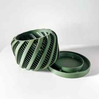 High-quality 3D printed green ventilation diffuser with detailed lattice structure for efficient airflow.