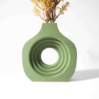 Vase, 3D printed, eco-friendly, geometric, home decor, floral arrangement.
