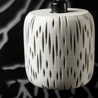 Intricate 3D printed lamp showcasing modern design and craftsmanship by AM Square 3D.