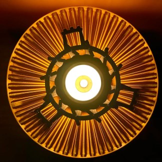 High-quality LED chandelier with intricate metallic design for stylish home décor.