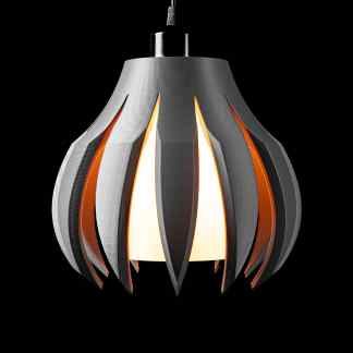 Stunning modern pendant light with metallic finish, perfect for contemporary home lighting.
