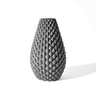 Detailed 3D printed vase with intricate honeycomb design, perfect for modern decor.