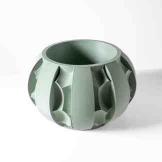 Stylish 3D-printed decorative vase showcasing detailed geometric patterns, perfect for modern home decor.
