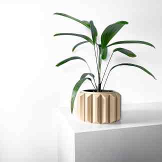 A 3D-rendered plant in a stylish geometric pot for modern decor.