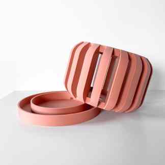 Customizable 3D printed jewelry storage container with stylish lid from AM Square 3D.