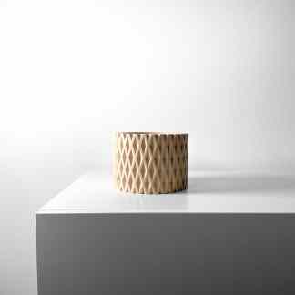 3D printed geometric vase with a modern design, perfect for home decor and interior styling.