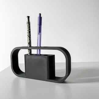Custom 3D printed pen holder for creative writing and drawing tools.