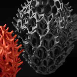 Intricate 3D-printed geometric objects showcasing advanced printing technology.