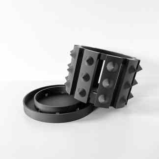 High-quality 3D printed rubber rollers with textured grip for industrial applications | AM Square 3D.