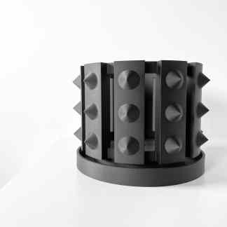 High-resolution 3D printed spinal vertebra model for medical training and study.