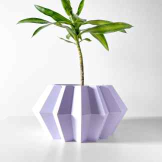 Contemporary 3D printed geometric planter showcasing innovative design and craftsmanship.