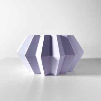 Modern 3D printed paper sculpture with a geometric design.