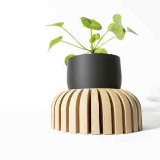 Plant Pot 3D printed with innovative design, showcasing eco-friendly and custom features.