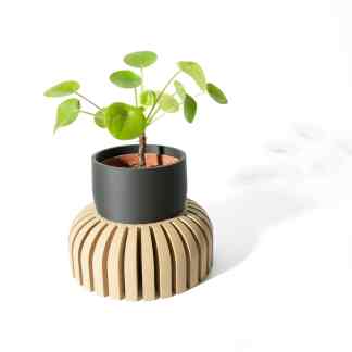Highly detailed 3D-printed plant pot with innovative design, perfect for home decor.