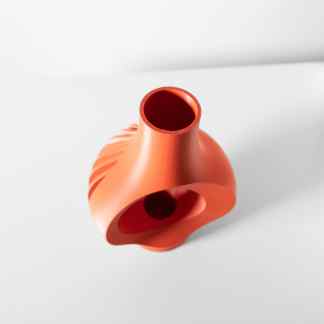 High-quality 3D-printed plastic vase showcasing modern design and precision craftsmanship.