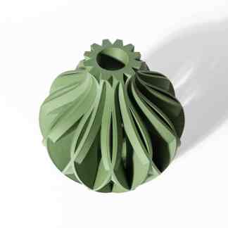 Detailed 3D-printed geometric finial with intricate design, showcasing advanced additive manufacturing technology.