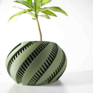 Highly detailed, eco-friendly 3D printed plant pot with a modern design for indoor plants.