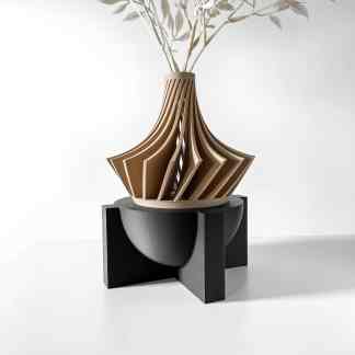 Elegant 3D printed vase showcasing unique architectural patterns for stylish interior accents.