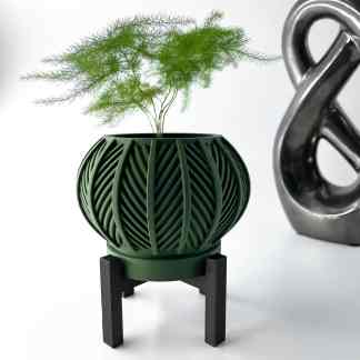 High-quality 3D printed decorative plant pot showcasing modern craftsmanship.