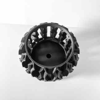 High-quality 3D printed complex gear for mechanical applications and prototyping.