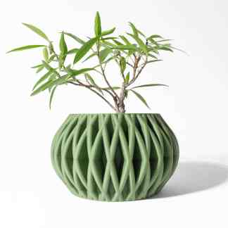 3D printed plant pot with a unique lattice pattern created by AM Square 3D.