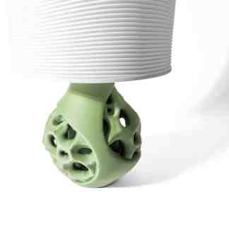Unique 3D printed lamp stand with artistic and creative design, perfect for contemporary home decor.