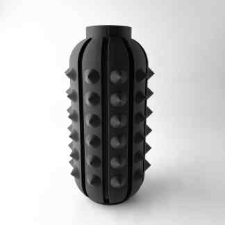 High-quality 3D printed black massage roller designed for muscle relaxation and fitness training. Ergonomic and durable.
