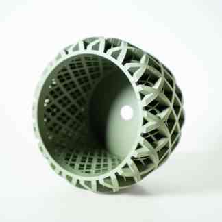 High-quality 3D printed engineering component with intricate lattice design, ideal for additive manufacturing projects.