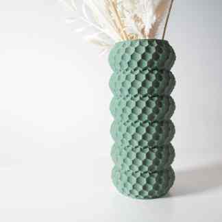Decorative honeycomb textured vase design for stylish home interior accents.