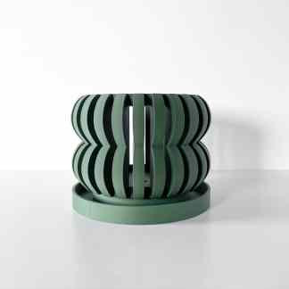 Bright green 3D printed stool showcasing innovative furniture design.