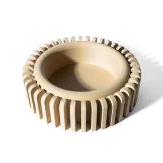 3D printed gear with intricate design, highlighting additive manufacturing expertise by AM Square 3D.