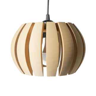 Luxurious wooden pendant lamp showcasing innovative 3D printing technology, perfect for contemporary interior design.