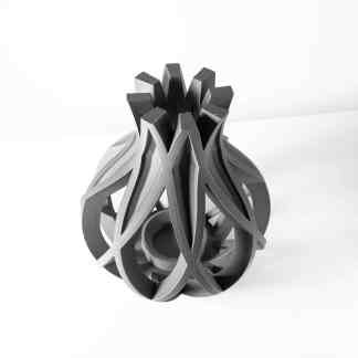 3D printed vase, modern geometric design, contemporary home decor, artistic 3D art.