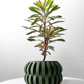 3D printed plant pot, geometric design, modern home decor accessory, durable and stylish.