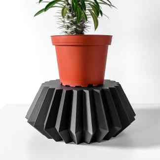 High-quality 3D printed plant pot with unique geometric pattern ideal for modern interior styling.