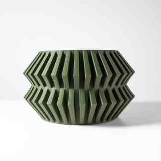 Highly detailed 3D-printed green geometric art piece, perfect for modern interior design projects.