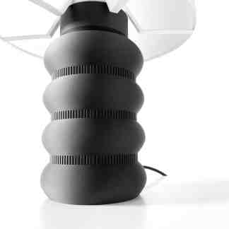 High-quality black 3D printed lamp illustrating modern lighting technology by AM Square 3D.