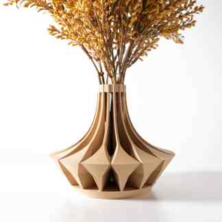 Elegant 3D-printed geometric vase for home decor.