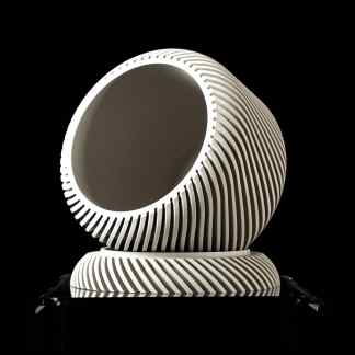 3D printed modern sculpture with intricate geometric details, ideal for contemporary art displays.