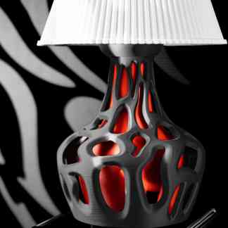 High-quality 3D printed decorative lamp showcasing advanced design and craftsmanship.