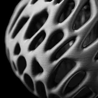 Metal lattice design in 3D printing, showcasing innovative and futuristic 3D printed metal structures.
