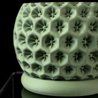 Highly detailed 3D printed geometric pattern and design.