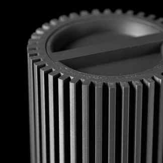 High-quality 3D printed metal gear with detailed teeth for machinery use.