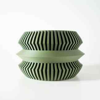 ULdol planter with sleek, modern geometric pattern, perfect for stylish indoor or outdoor gardening.