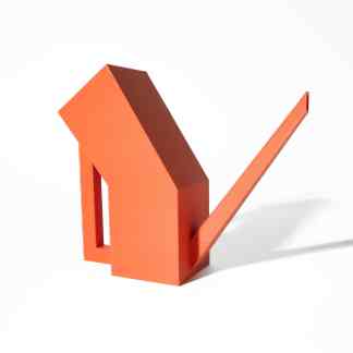 Modern 3D-printed house model for innovative construction solutions.