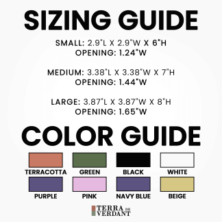 Detailed dimensions for small, medium, and large 3D printed models with window sizes.
